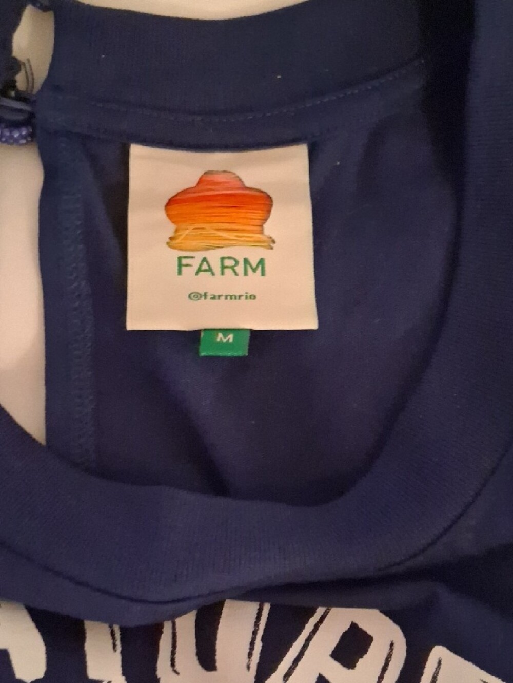 FARM Rio Navy Blue Graphic Sleeveless Harem Jumpsuit - Picture 5 of 5